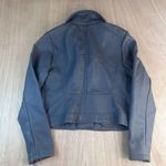 New York & Co. Moto Jacket Womens Large Gray Faux Leather Biker NWT Photo 1