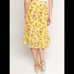 Joie  yellow silk wrap skirt. NWT Photo 8