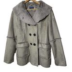 Pendleton NEW Diana Faux Shearling Gray Coat Mid Length Warm Womens XL Photo 9