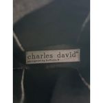 Charles David Black Combat Boots Women 10 Leather Stretch Lace Up Goth Emo $250 Photo 8