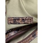 G.I.L.I. Milano Python Printed Hobo Bag Leather Shoulder Brown Zipper Strap EUC Photo 7