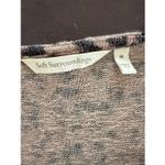 Soft Surroundings Valentina Zip Sweater Brown Leopard $75 M Photo 6