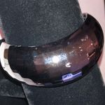 Dark Metal Gunmetal Metallic Chunky Retro Asymmetrical Boho Bangle Bracelet Black Photo 5