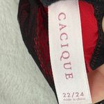 Cacique Plus Size 22/24 Red & Black Lace Bustier Corset Top Photo 2