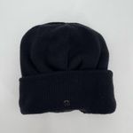Lululemon Winter Hat One Size Womens Cap Black Fleece Lined Merino Wool Beenie Photo 10