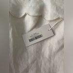 Reformation NWT Isles Mini Dress Size 12 Linen White Scalloped strapless smocked Photo 5