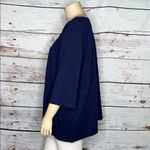 Catherines NWT Size 4X 30/32W Navy Blue Suprema Collection Knit Top Shirt Photo 1