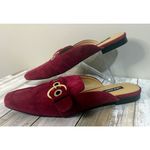 Nine West  Women's Crimson Suede Nariya Mules Size 8M Photo 1