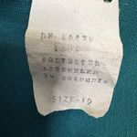 VTG 80s Wrap Midi Dress Belted Long Sleeve V Neck Shoulder Pads Teal Women’s 12 Blue Photo 13