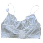 Anthropologie  White Sequin Mesh Crop Top Bling Size Large Concert Festival Party Photo 6