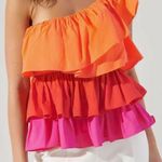Sugar Lips ruffle one shoulder top Photo 0