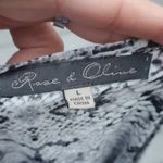 Rose + Olive  Sheer Snake Print High/Low Waistline Blouse Photo 7