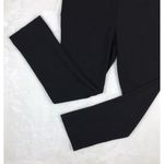 DKNY  Faux-Leather-Trim Straight-Leg Black Dress Pants NEW 10 Photo 3