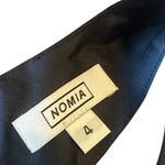 Nomia 100% Silk Black Dress High Neck Halter Mini Length Cocktail Size 4 Women's Photo 8