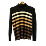 Ralph Lauren Lauren  Monogram Embroidered Cotton‎ Turtleneck Shirt Brown Measured Photo 1