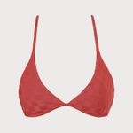 BERLOOK Red Jacquard Triangle Cross Back Bikini Top ONLY 46 Size M Photo 6