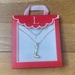 NWT L Necklace Gold Photo 0