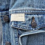 Harley Davidson Y2K Bomber Jean Jacket Lace Up Corset Style LARGE Photo 1