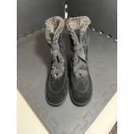 Stuart Weitzman  BLACK SUEDE LEATHER COMBAT ANKLE BOOTS SHEARLING SIZE‎ 7.5 Photo 1