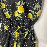 Hint of Blush Black Floral Short Sleeve Dress Large Photo 2