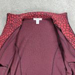 Vintage Rafael Sport Jacket Womens M Red Black Printed Zip Up High Neck Pockets Red Size M Photo 6