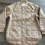 Madewell NWT Tan matchstick bomber oversized Jacket xs Photo 3