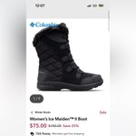 Columbia Women's Ice Madien II Black Winter Boots US9 Photo 8
