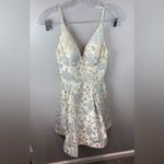 B Darlin  Women's Metallic Floral Jacquard‎ Fit & Flare Dress Size 3/4 Photo 1