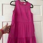 J.Crew Pink Sleeveless Tiered Cotton Poplin Dress Size 4 Small Ruffle Preppy Photo 9