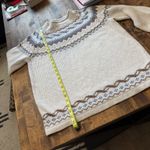 CRAZY HORSE Fair Isle Chunk Knit Sweater Size Large Blue Photo 8