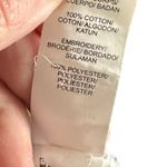 Lucky Lotus Embroidered‎ Cotton Top White Size M Photo 5