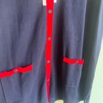 Bob Mackie  Navy and Red Zigzag Vest Photo 5