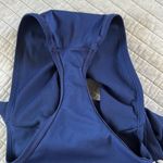 Becca  Adeline blue ribbed tie back one shoulder padded, one piece swimsuit Med​​ Photo 10