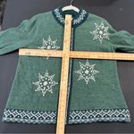 appleseed's  lambswool knit Embroidered zippered Long-Sleeve Cardigan Photo 5