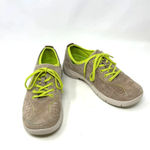 Dansko ‎ Elise Suede Sneaker in Tan Mocha / Lime Size 40 / US 9.5-10 Photo 2