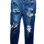 American Eagle Next Level Curvy Hi-Rise Jegging Denim Jeans Distressed Size 8 Photo 0