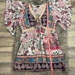 Coco + Carmen NWOT mixed print flutter sleeve dress S/M Photo 7
