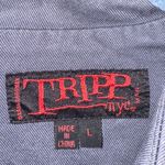 Tripp NYC  Gray Double-Breasted Cotton Jacket - Military Style Pea Coat L Photo 1