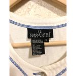 carole little Sport Petites Vintage 80s White Graphic Skirt Button Dress Photo 9