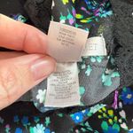 Victoria's Secret  Satin Nightgown Size L Black Floral Lace Hem Babydoll Photo 5