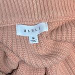 Mable Julia Distressed Raw Hem Knit Sweater Mini Skirt in Salmon Size Medium Pink Photo 5