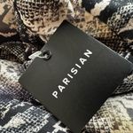 Parisian NEW  Black Cream Snakeskin Leggings Y2K Boss Siren Size Small Photo 4