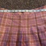 Pink plaid pleated high waist school girl skirt size small Photo 9