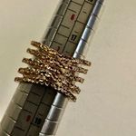 Gold tone rhinestone wide band ring Photo 4