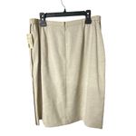 Amanda Smith  Womens 16W Pencil Career Skirt Neutral Beige Tweed Professional New Photo 2