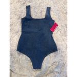Commando  Denim Square neck Light Indigo Bodysuit Sz S NWT $138 Photo 2