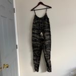 Enza Costa 100% French Linen Jumpsuit Women’s M Grey Print Gray Size M Photo 4