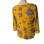 Banana Republic Yellow Floral Blouse Photo 6