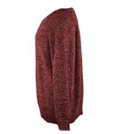 Laura Scott  Size XL Sweater Red Gold Thread Cable Knit Crew Neck Long Sleeves Photo 2