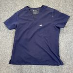 FIGS  Top Womens L Blue Catarina One Pocket Scrub Medical Nurse Shirt Photo 0
